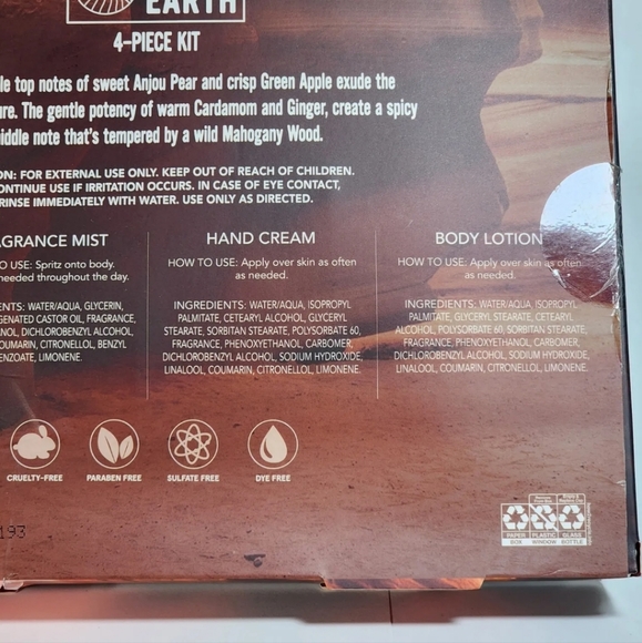 Wild Earth 4 Piece Kit Shower Gel, Fragrance Mist, Hand Cream & Body Lotion - Picture 5 of 6